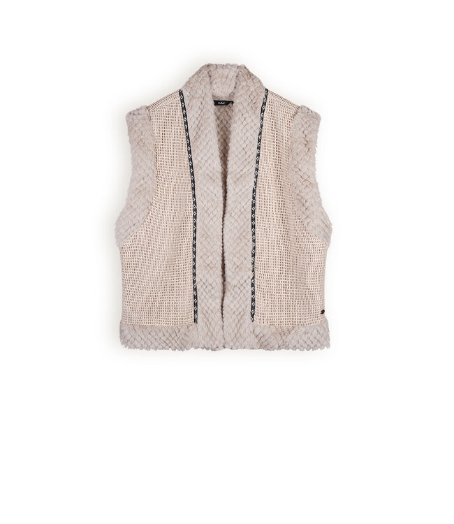 NoBell Meisjes gilet - Kiddy - Pearled ivoor