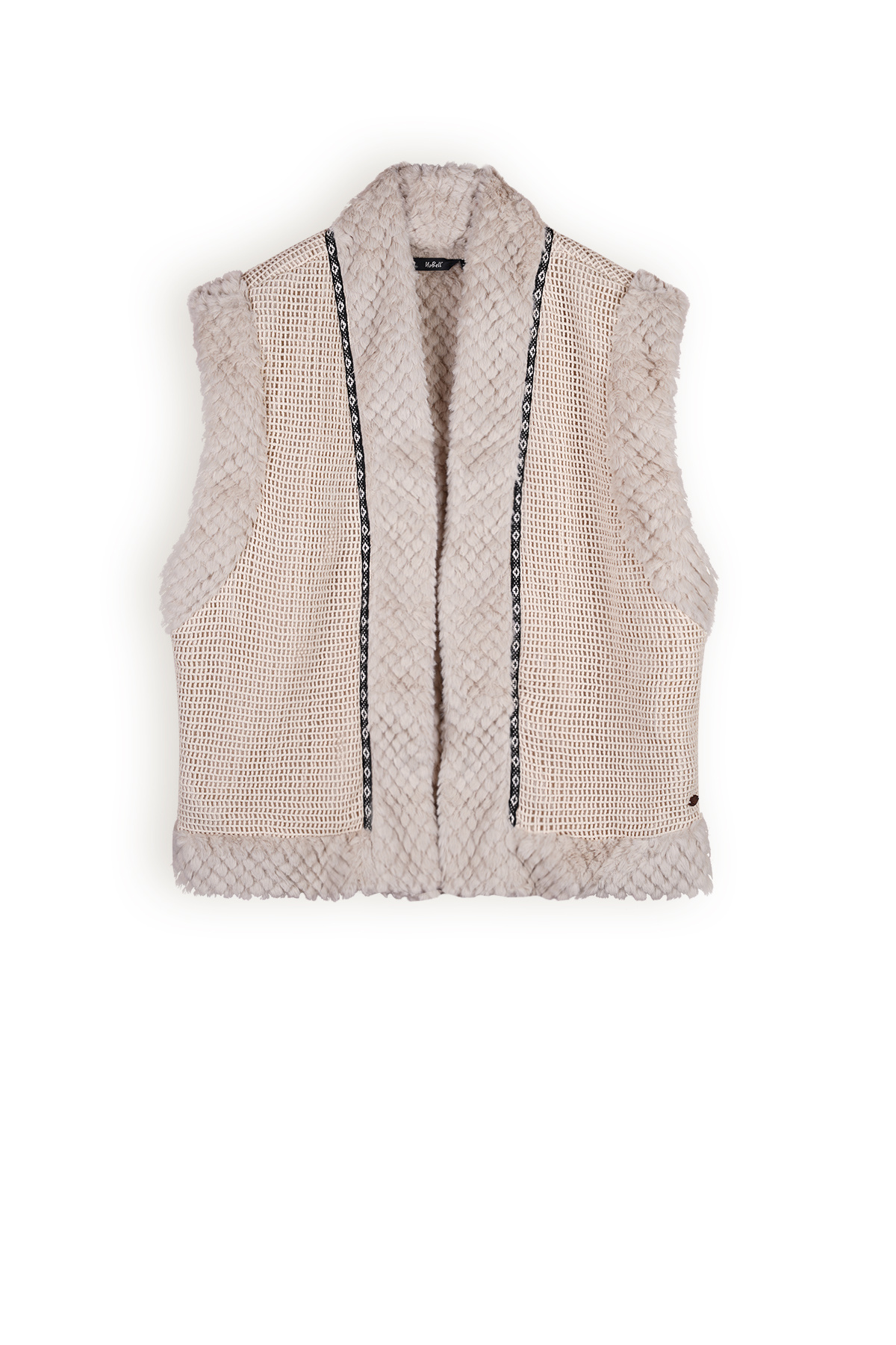 NoBell Meisjes gilet - Kiddy - Pearled ivoor