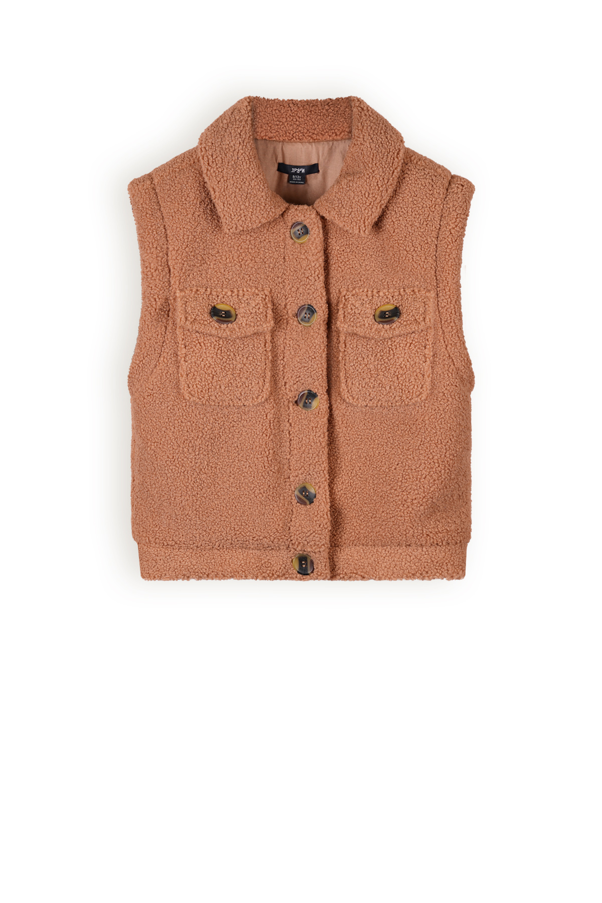 NoBell Meisjes teddy gilet - Beddy - Beige goud