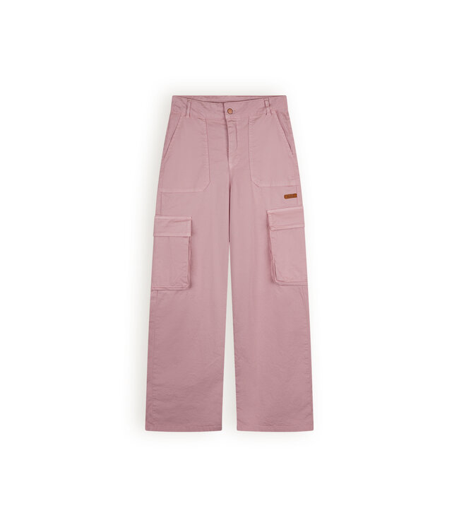 NoBell Meisjes cargo broek twill - Susy - Vintage roze