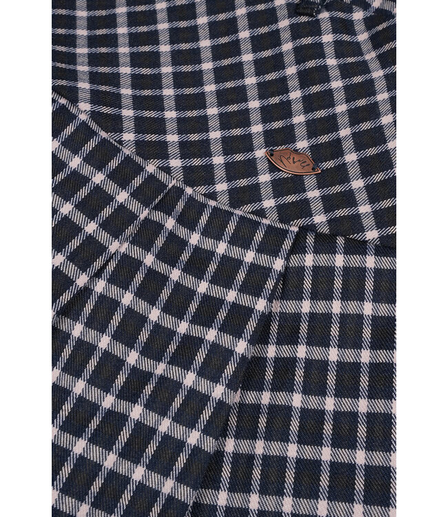 NoBell Meisjes rok geruit met riem - Nimmy - Navy blauw