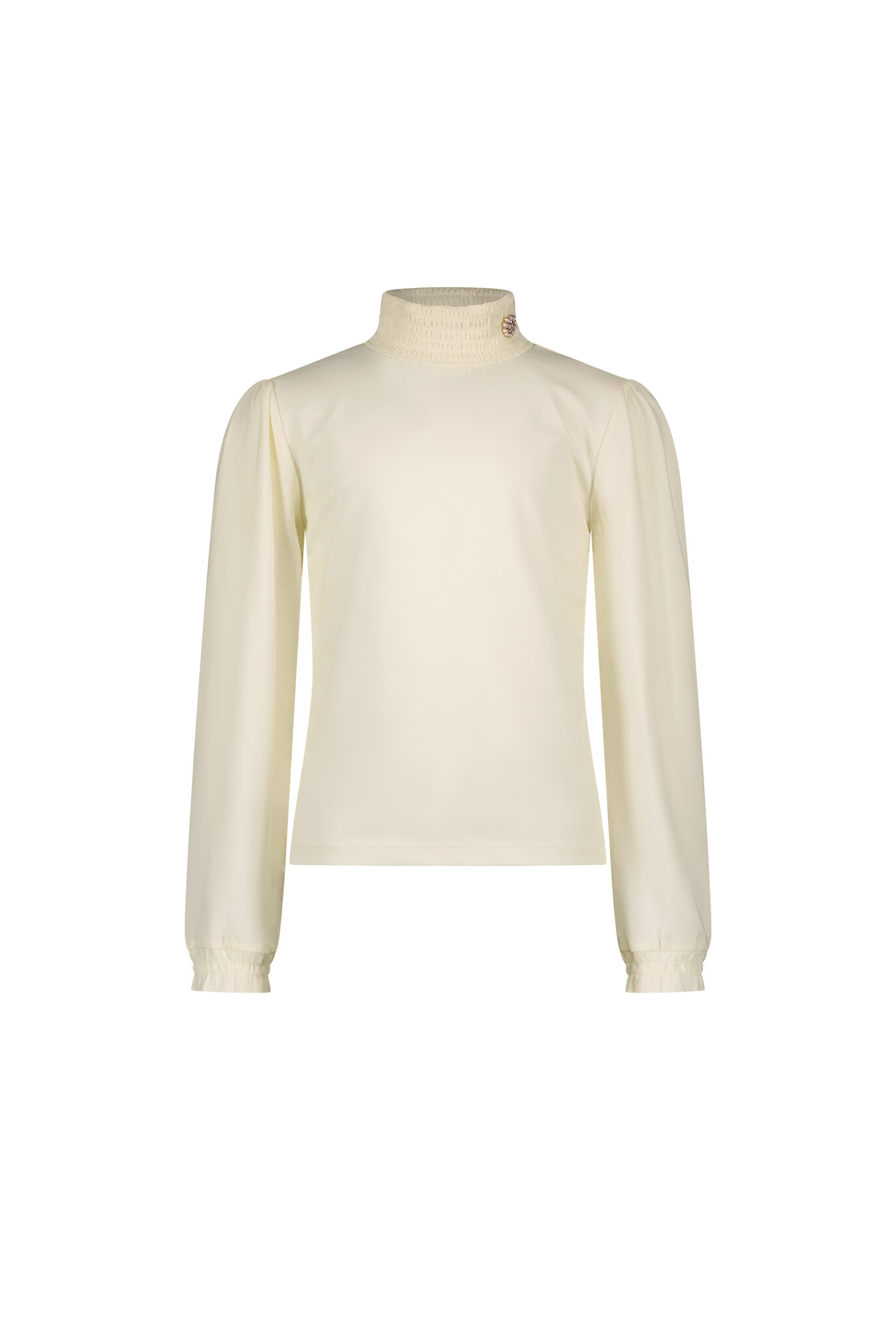 Le Chic Meisjes t-shirt smock kraag - Nouchka - Dreamy Creamy