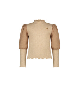 Le Chic Meisjes top zacht gebreid & voile - Noxnu - Cute Cortado