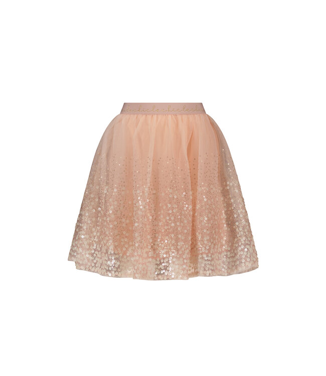 Le Chic Meisjes rok pailletten - Teddy - Roze quartz