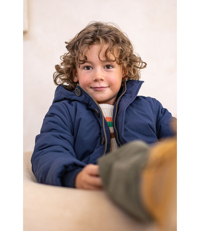 Like Flo Jongens winterjas met capuchon - Abel - Navy blauw