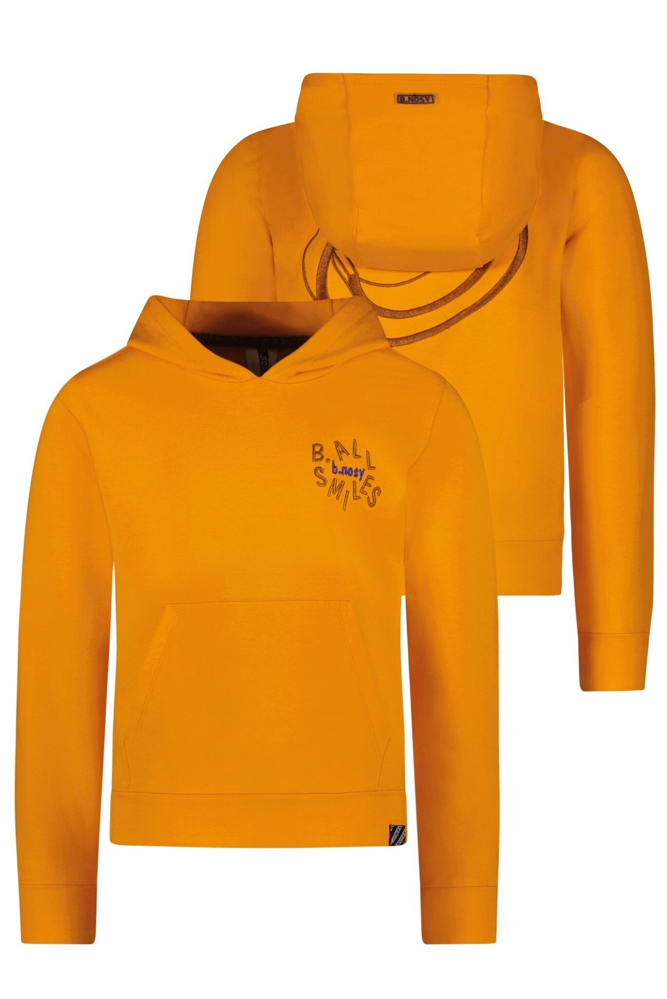 B.Nosy Jongens hoodie - Sam - Calm oranje