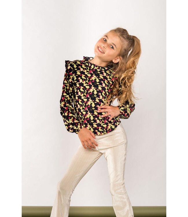 B.Nosy Meisjes top - Billie - Electric AOP