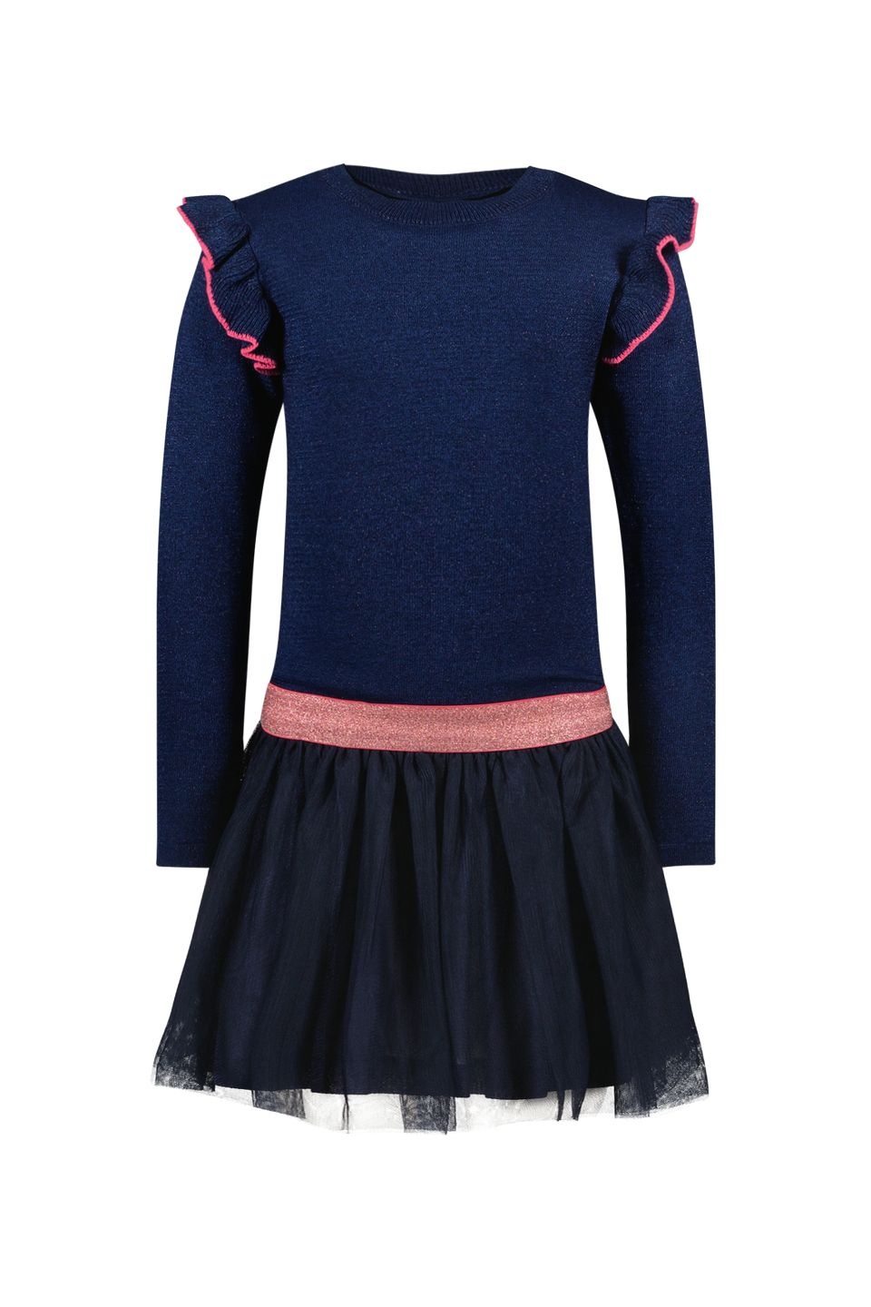 B.Nosy Meisjes jurk tule - Didi - Navy blauw