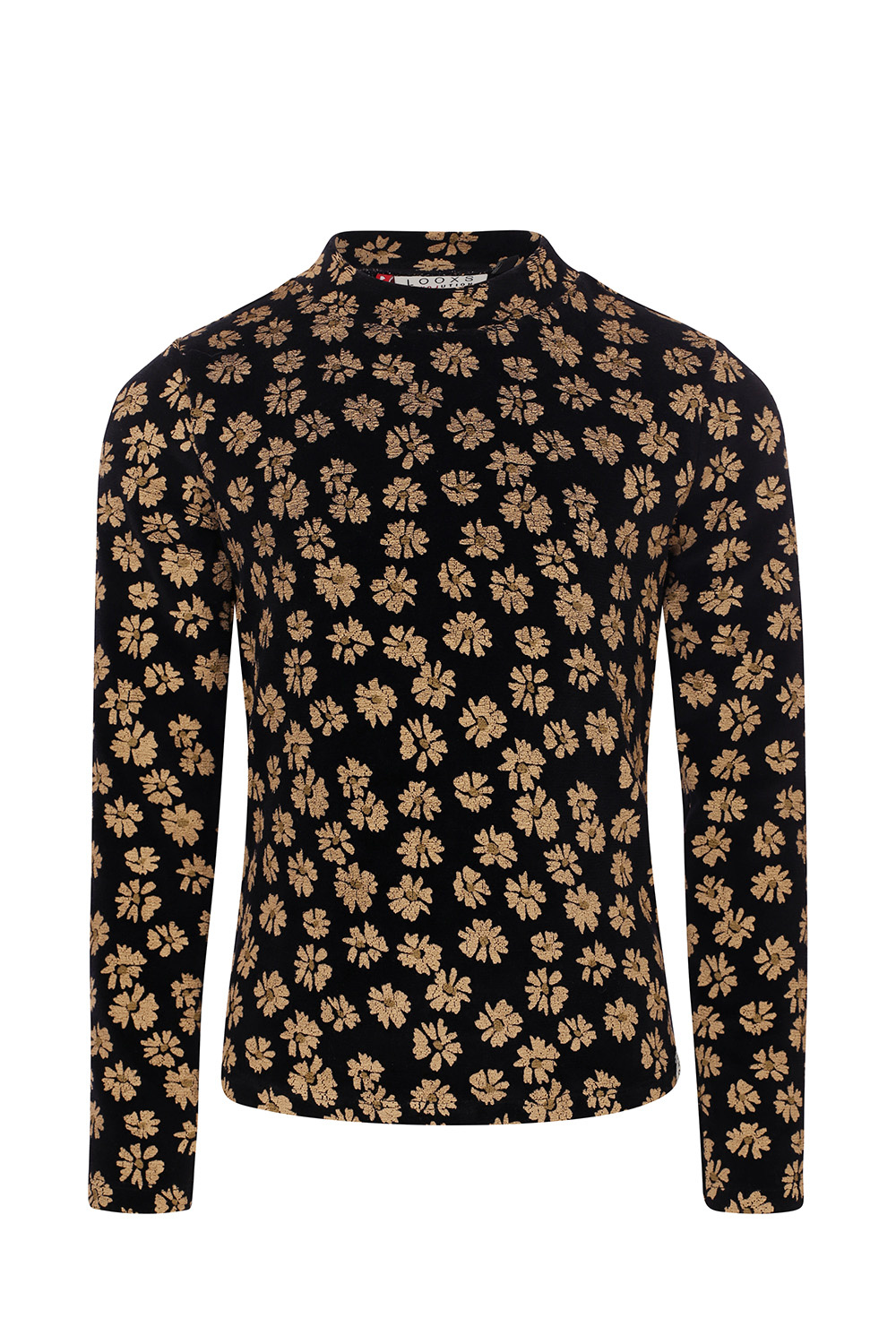 LOOXS Little Meisjes top velvet print - Winter bloemen