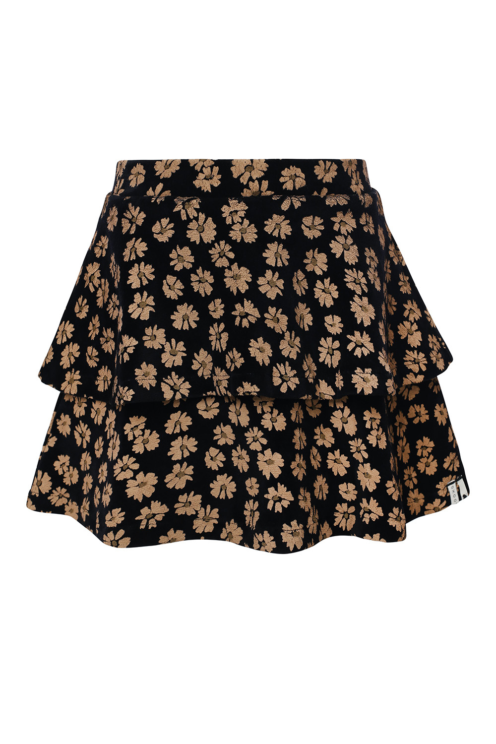 LOOXS Little Meisjes rok velvet print - Winter bloemen