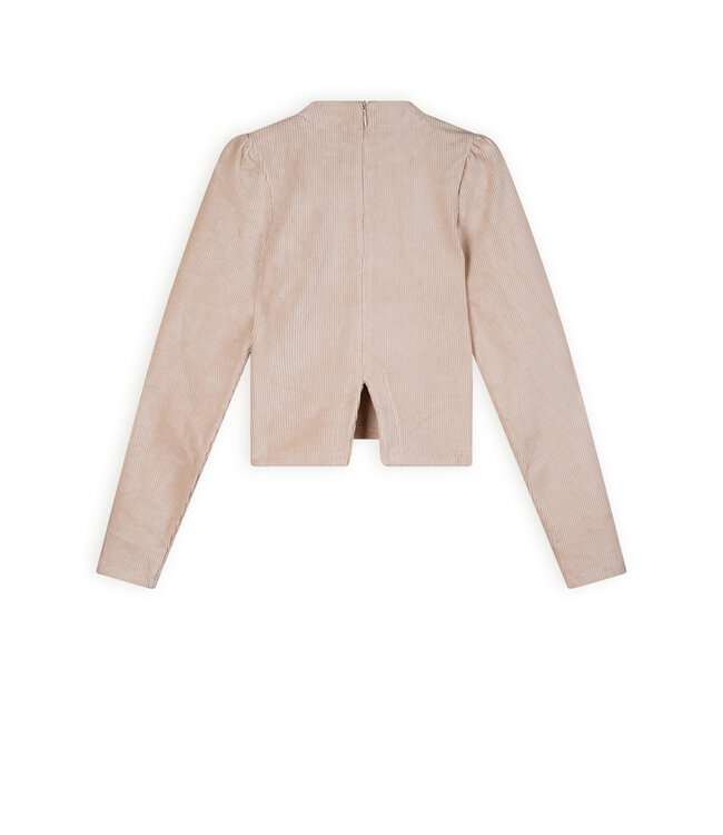 NoBell Meisjes cropped top met split - Kew - Pearled ivoor