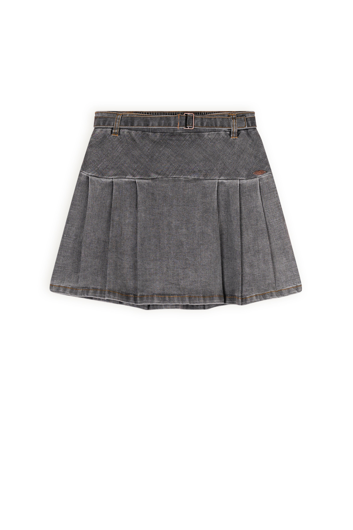 NoBell Meisjes jeans plooirok met riem - Nimmy - Zwart NoBell Meisjes jeans plooirok met riem - Nimmy - Zwart
