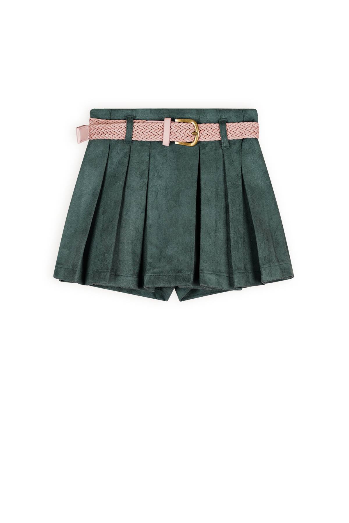 Meisjes broek / rok suede met riem - Sella - Bushy grijs