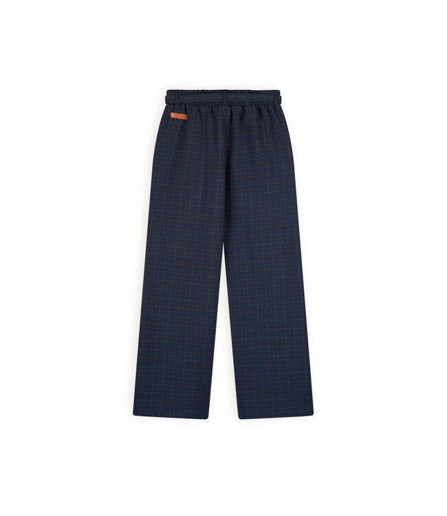 NoNo Meisjes palazzo broek geruit - Sayla - Navy blauw