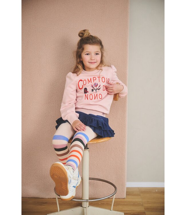 NoNo Meisjes maillot gestreept - Rachel - Pale Blush