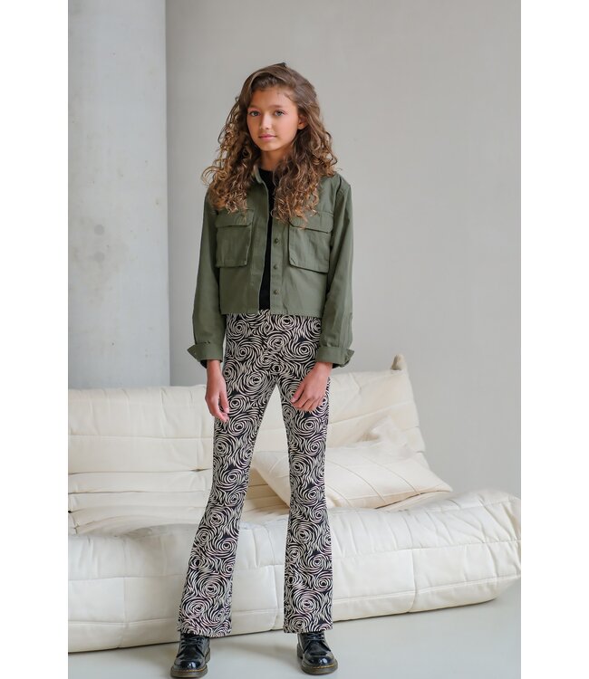Like Flo Meisjes blouse - Cassy - Army groen