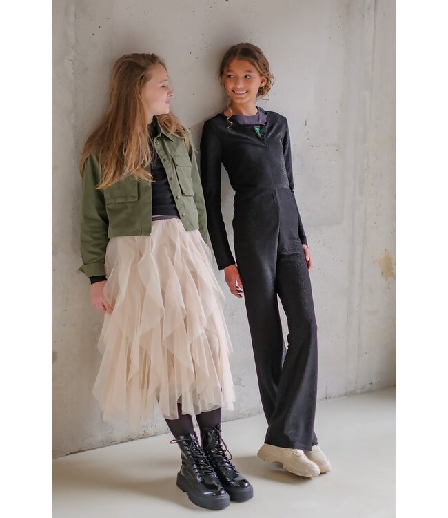 Like Flo Meisjes blouse - Cassy - Army groen