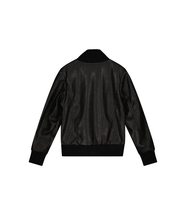 Like Flo Meisjes biker jasje PU - Alyssa - Zwart