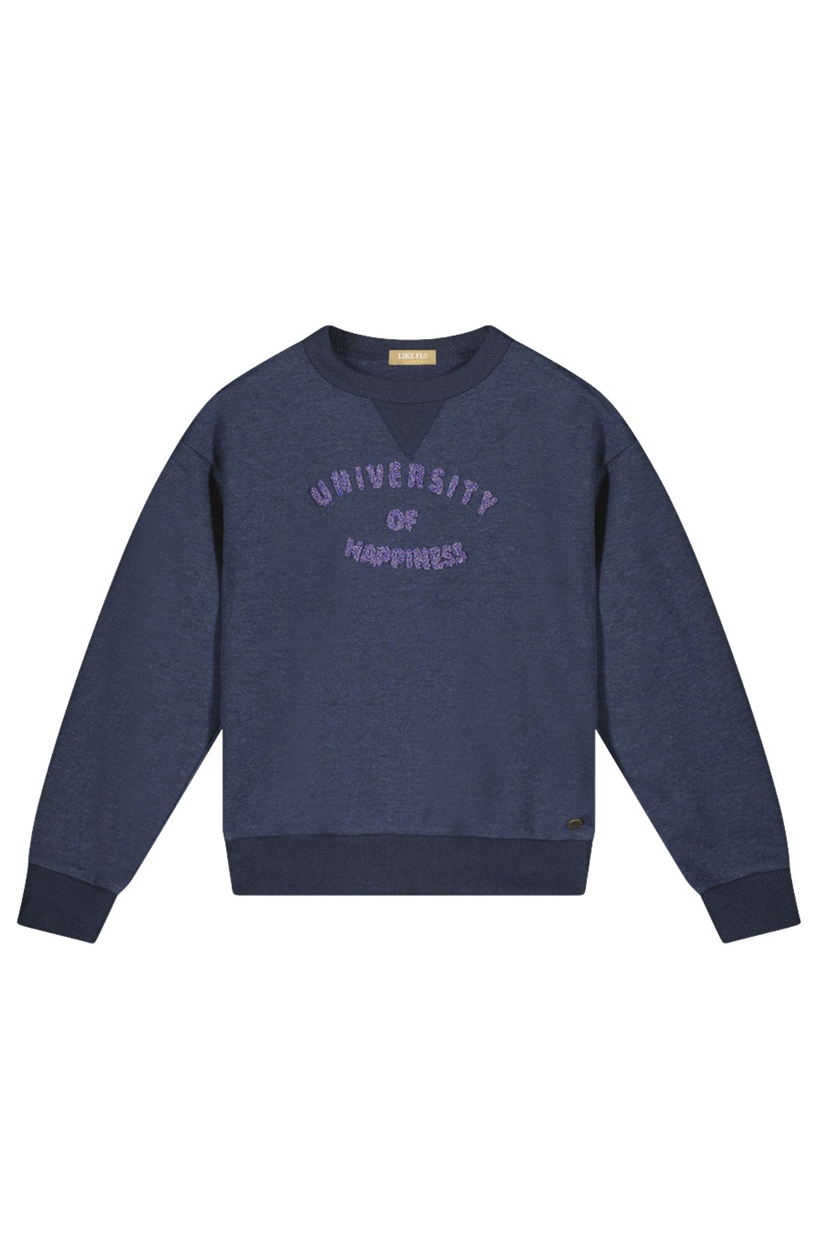 Meisjes sweater - Demi - Indigo blauw melee