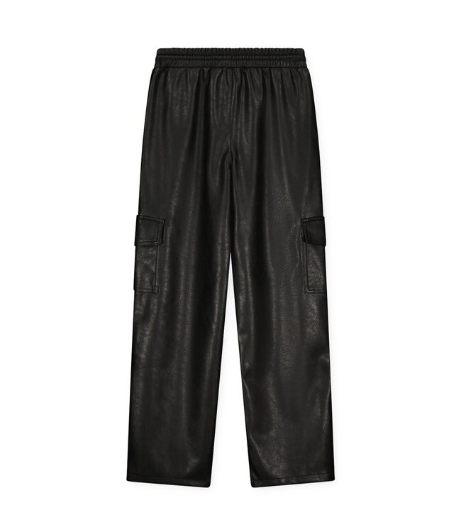Like Flo Meisjes broek PU - Fast - Zwart