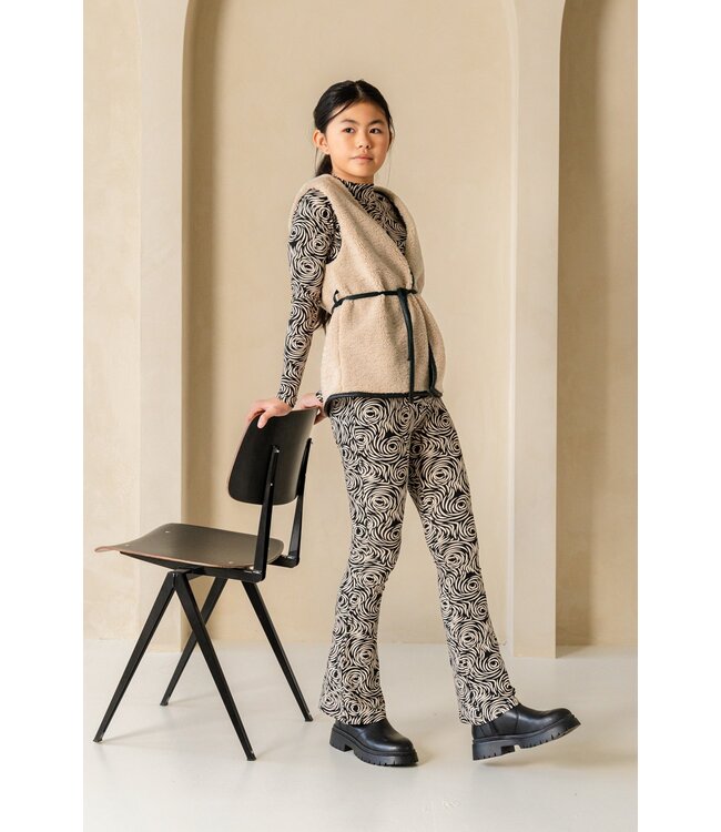 Like Flo Meisjes flair broek viscose - Flore - Antraciet