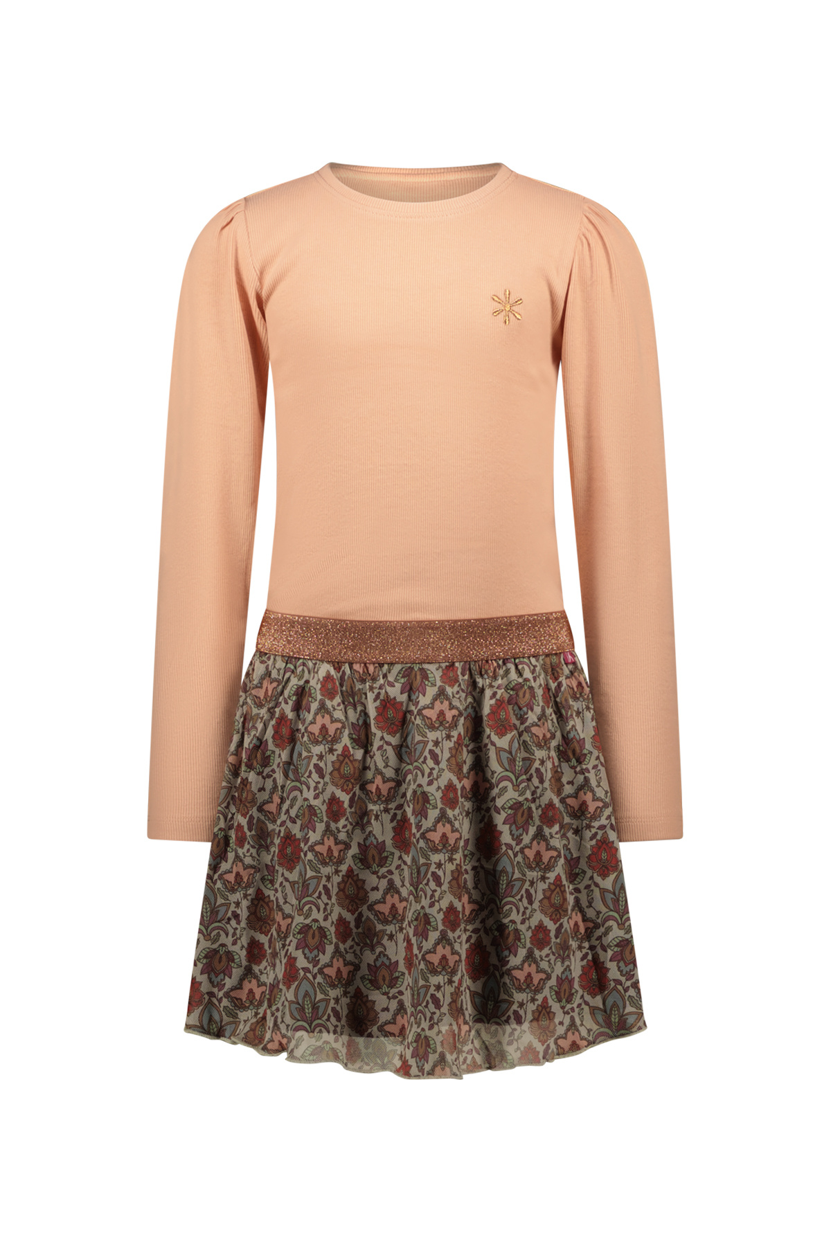 MAYCE Meisjes jurk rib mesh - Sorbet MAYCE Meisjes jurk rib mesh - Sorbet
