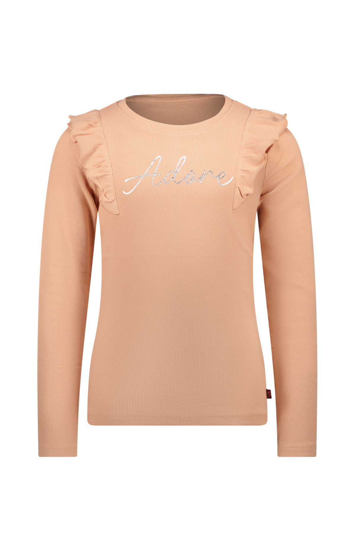MAYCE Meisjes shirt rib ruffel - Sorbet MAYCE Meisjes shirt rib ruffel - Sorbet