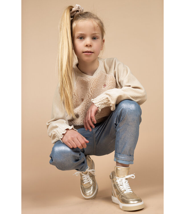 MAYCE Meisjes jeans broek boyfriend fit - Licht denim