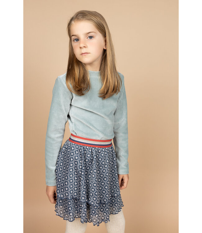 MAYCE Meisjes rok mesh - Hartjes