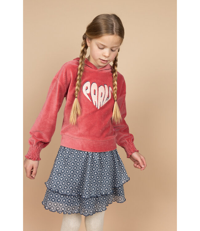 MAYCE Meisjes rok mesh - Hartjes