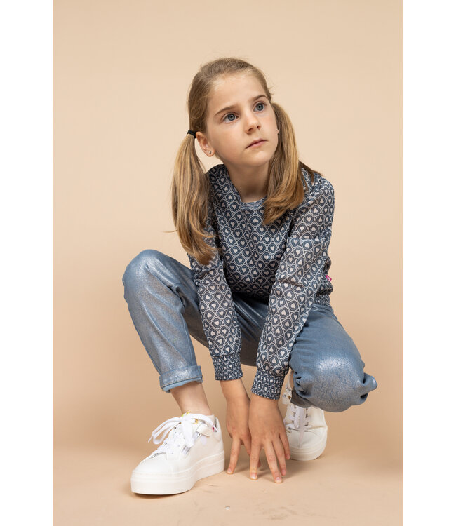 MAYCE Meisjes top mesh - Hartjes