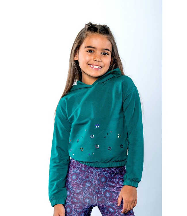 B.Nosy Meisjes sweater - Stella - Storm groen