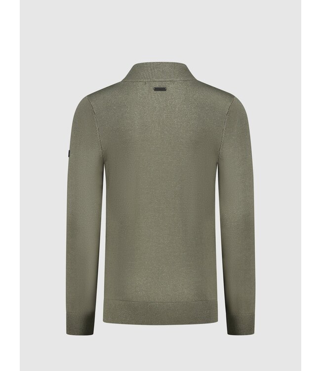 Ballin Trui gebreid regular fit - Donker army groen