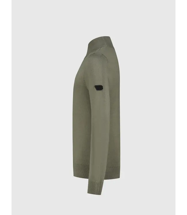 Ballin Trui gebreid regular fit - Donker army groen
