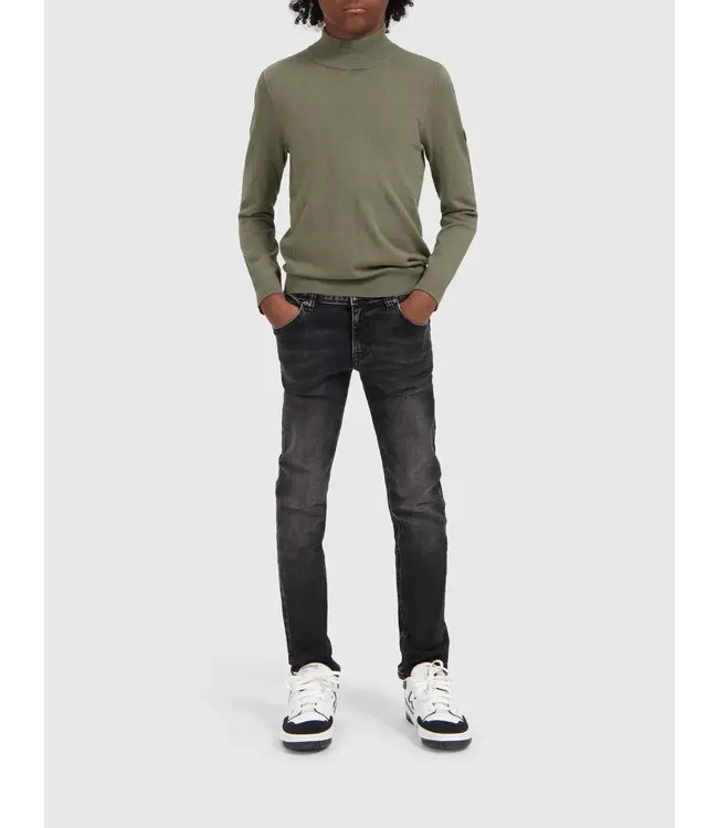 Ballin Trui gebreid regular fit - Donker army groen