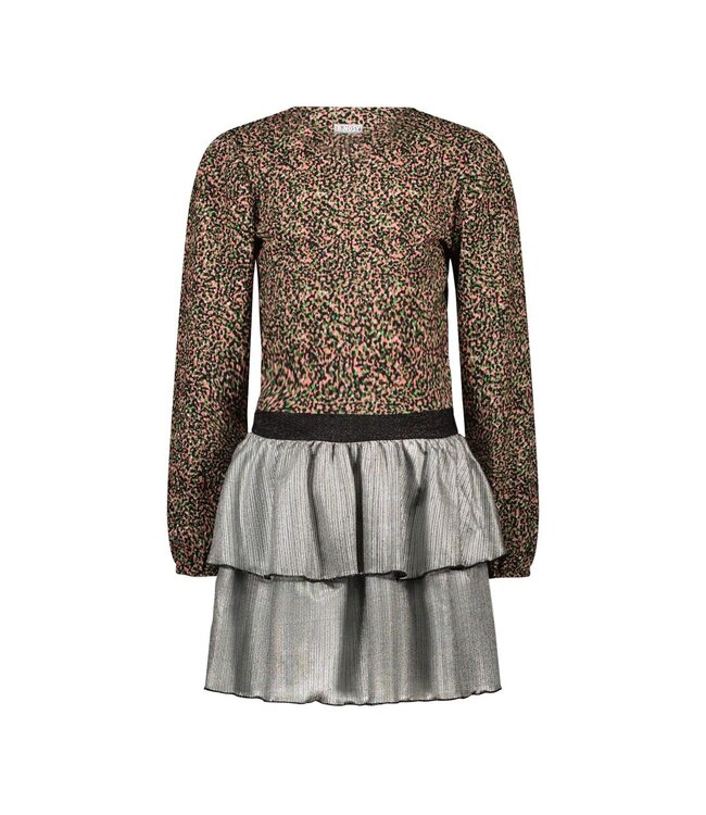 B.Nosy Meisjes jurk plisse - Daisy - Loving AOP