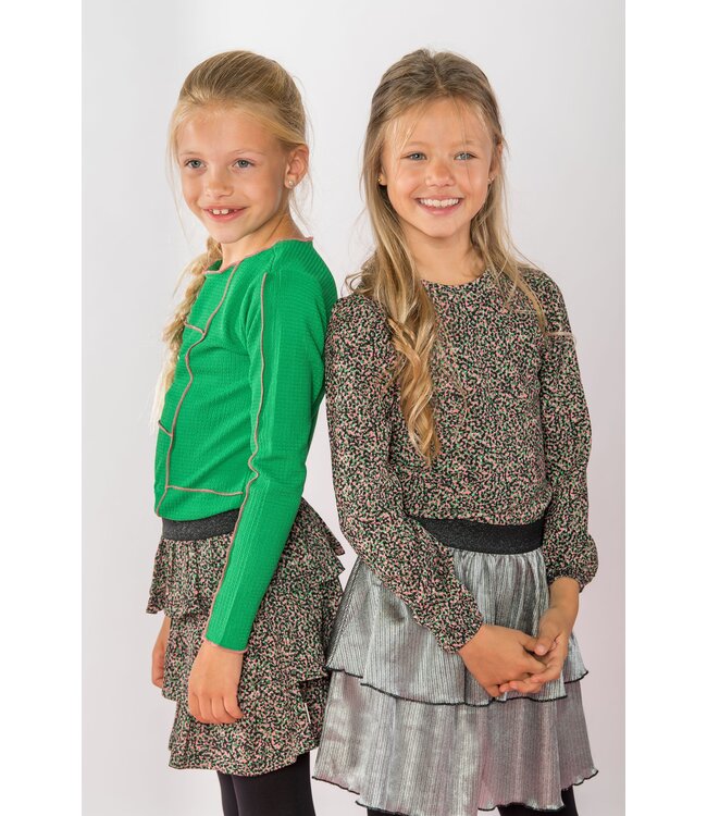 B.Nosy Meisjes jurk plisse - Daisy - Loving AOP