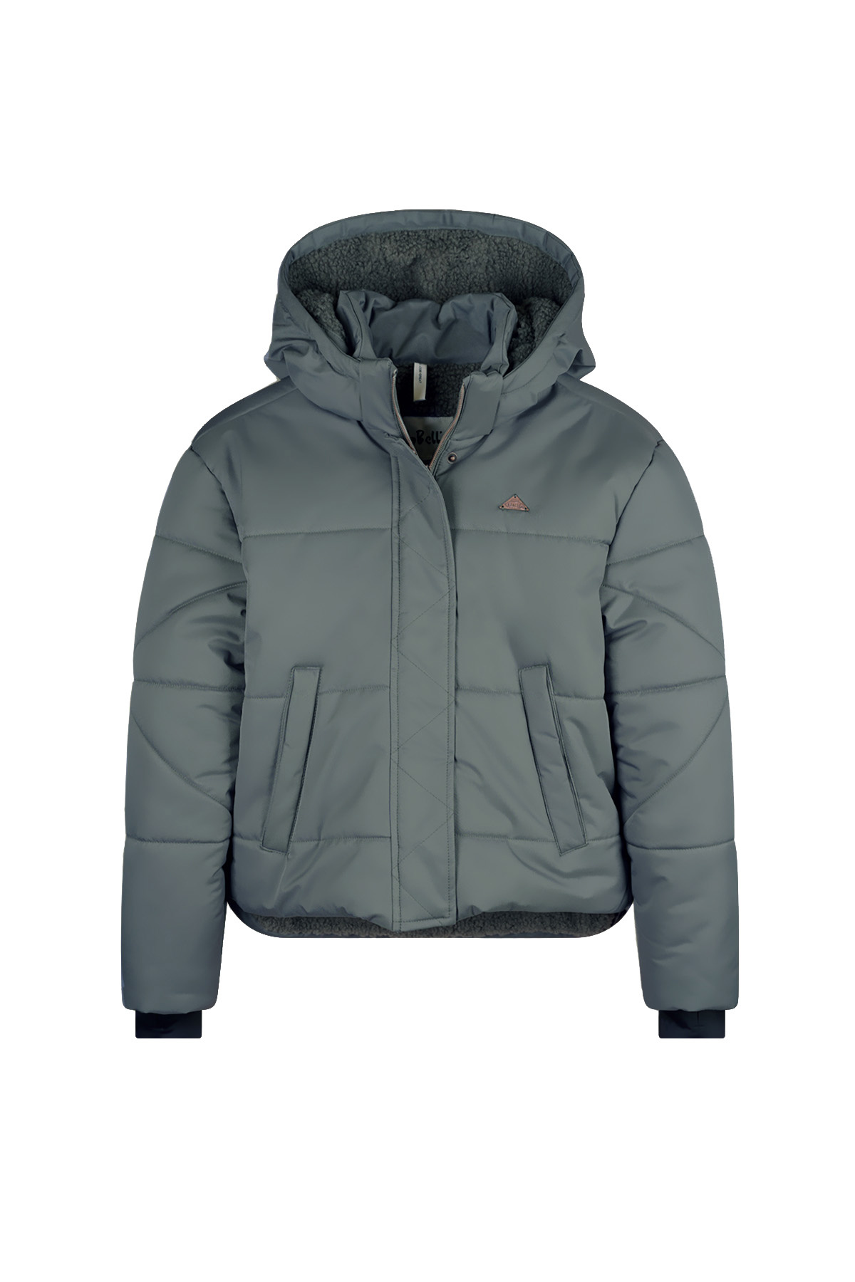 NoBell Meisjes winterjas kort met capuchon - Buffer - Rosemary groen NoBell Meisjes winterjas kort met capuchon - Buffer - Rosemary groen