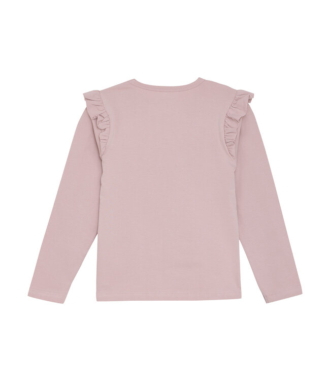 Minymo Meisjes t-shirt LS - Oud roze