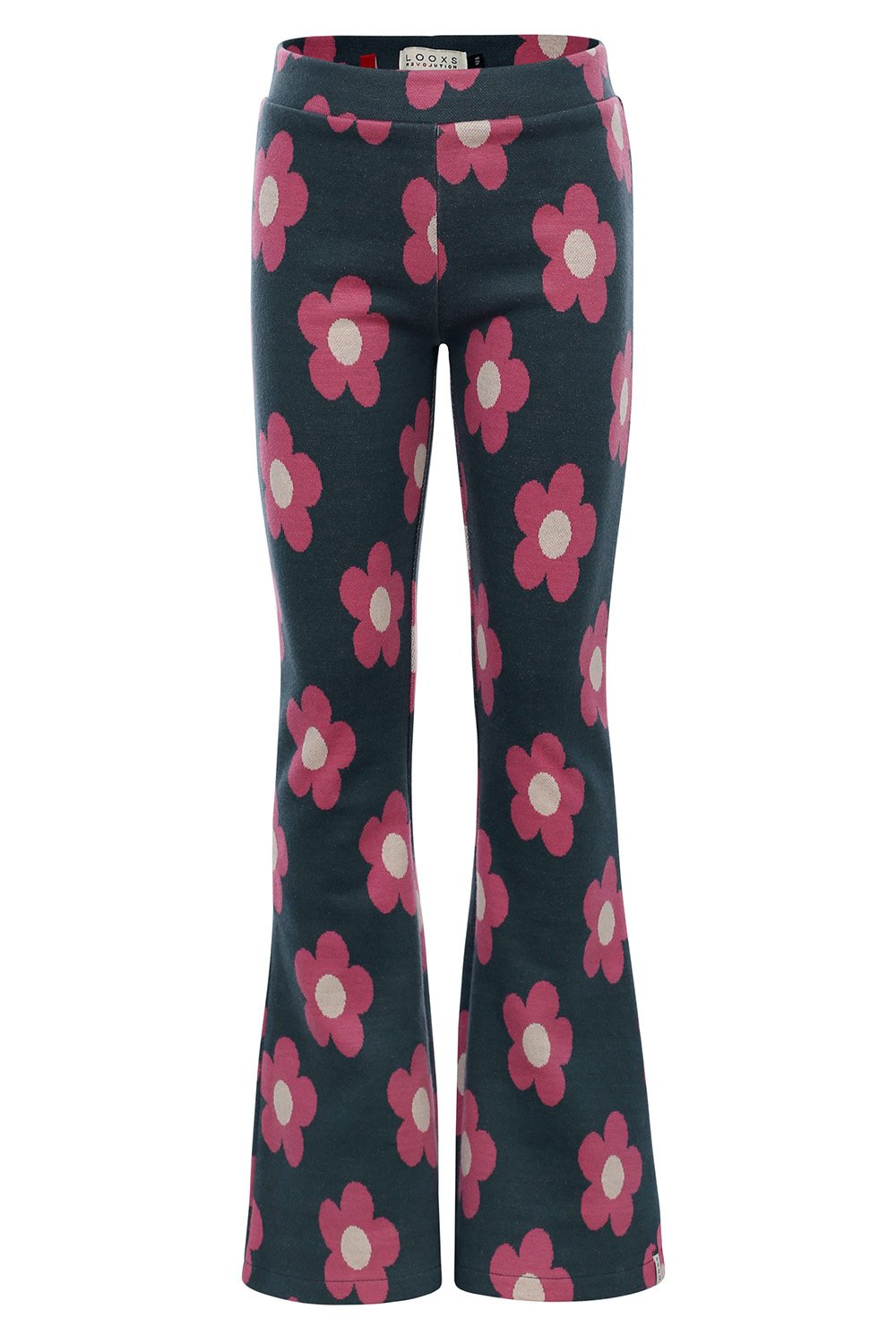 LOOXS Little Meisjes broek - Floral jacquard