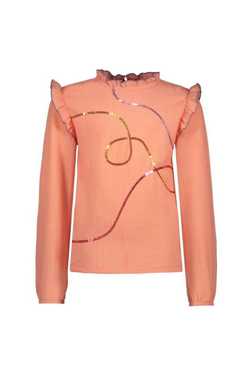 B.Nosy K3 Meisjes blouse - Bilie - Perzik afbeelding