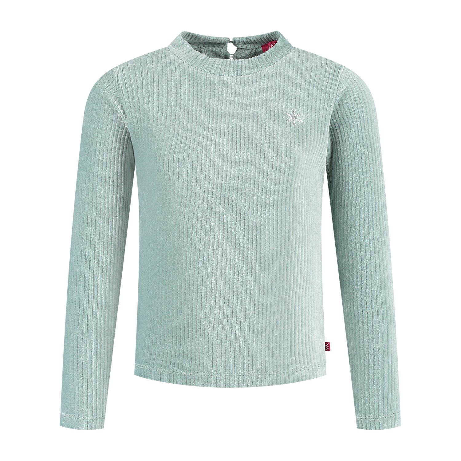 MAYCE Meisjes shirt rib velours - Powder blauw MAYCE Meisjes shirt rib velours - Powder blauw