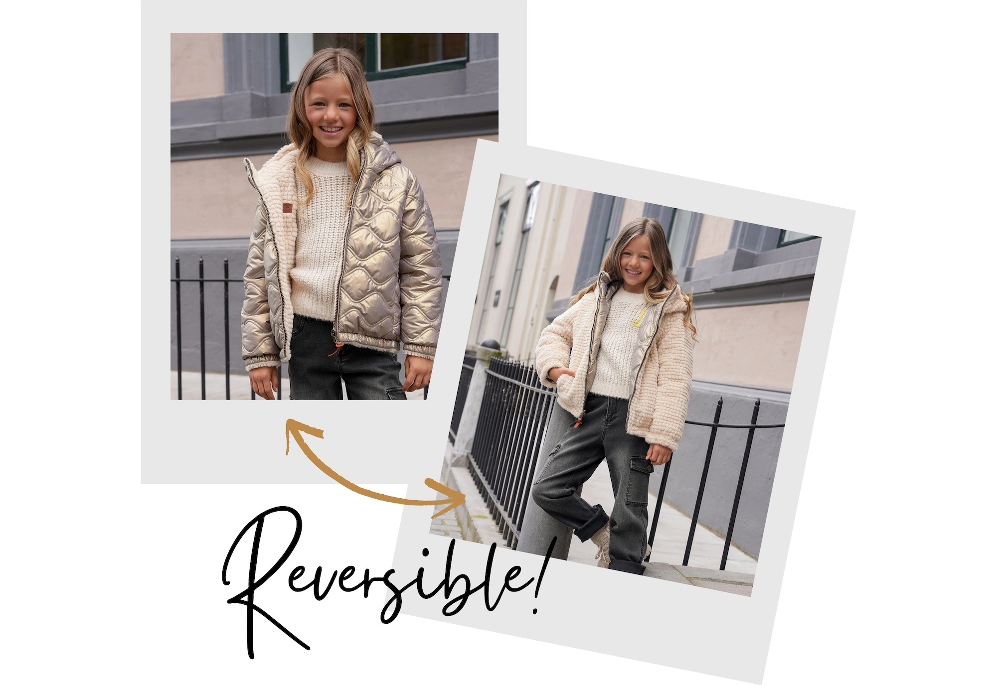 Like Flo reversible jas voor meiden