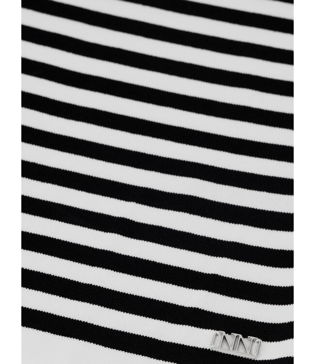 Nik&Nik Meisjes trui gestreept - Jolie - Zwart / Off wit