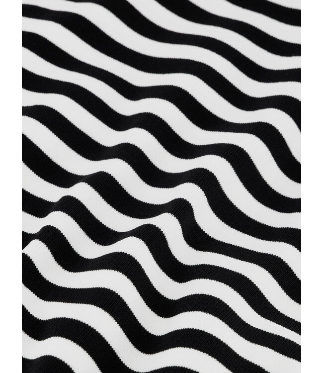 Nik&Nik Meisjes trui gestreept - Jolie - Zwart / Off wit