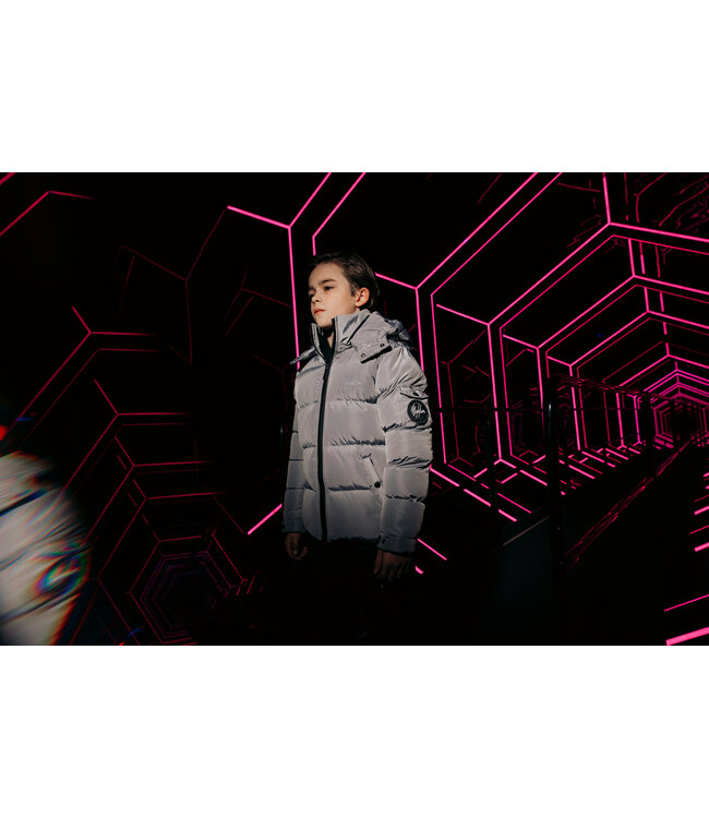 Malelions Winterjas Patch Puffer - Grijs