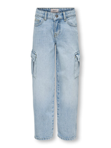 Kids ONLY Zomer jeans broek meisjes blauw - Wide Leg Fit - Kogharmony Kids ONLY Zomer jeans broek meisjes blauw - Wide Leg Fit - Kogharmony