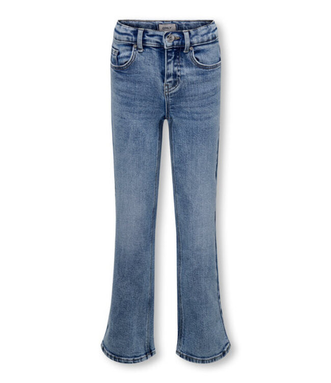 Kids ONLY Zomer jeans broek meisjes blauw - Wide Leg Fit - Kogjuicy