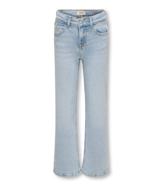 Kids ONLY Zomer jeans broek meisjes blauw - Wide Leg Fit - Kogjuicy