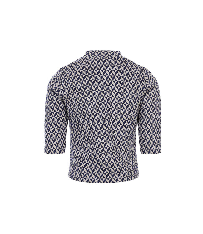 LOOXS 10sixteen Zomer top meisjes jaquard - Geomatric paars/grijs